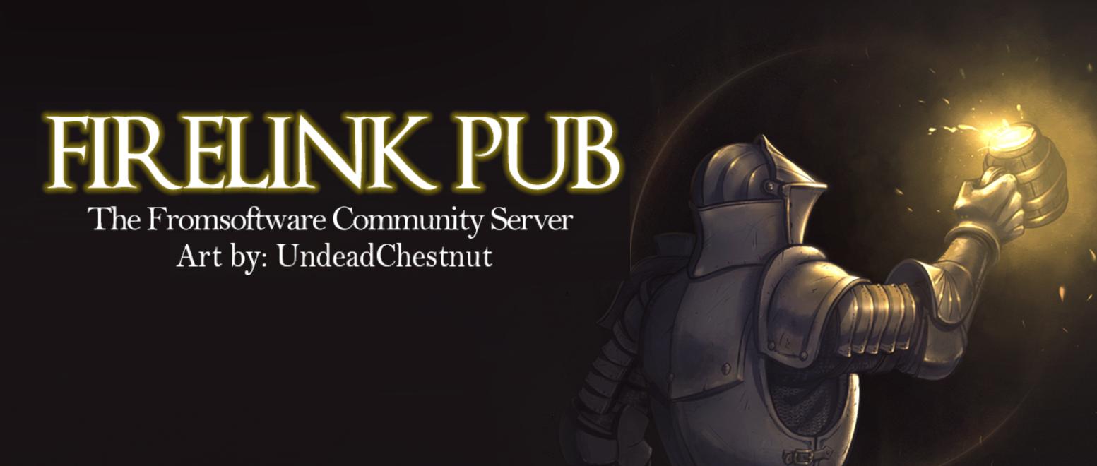 Discovery splash banner for Firelink Pub Discord server