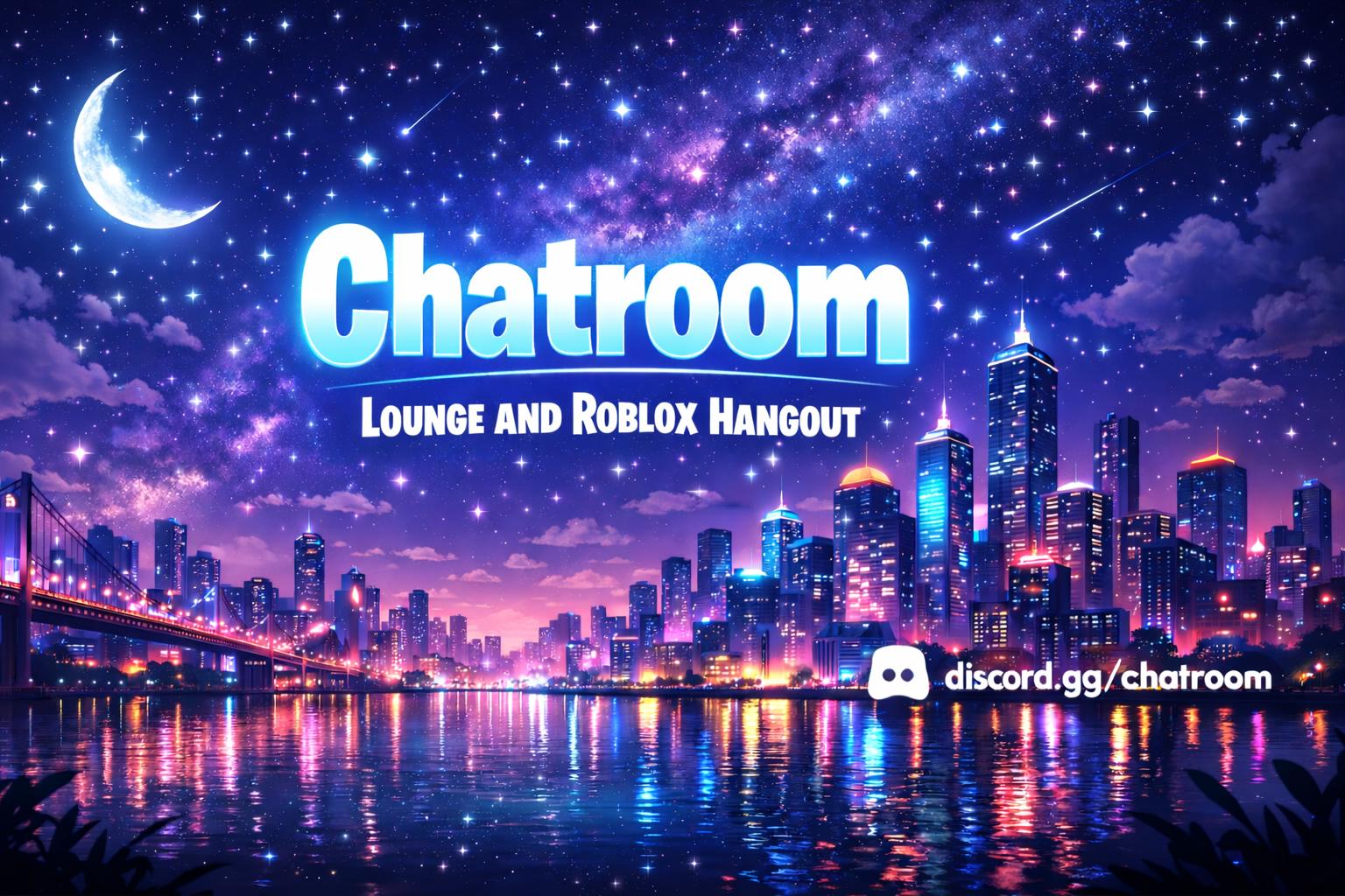 Discovery splash banner for chatroom | vc • hangout • gaming • roblox • grow a garden steal a brainrot • chill • active Discord server