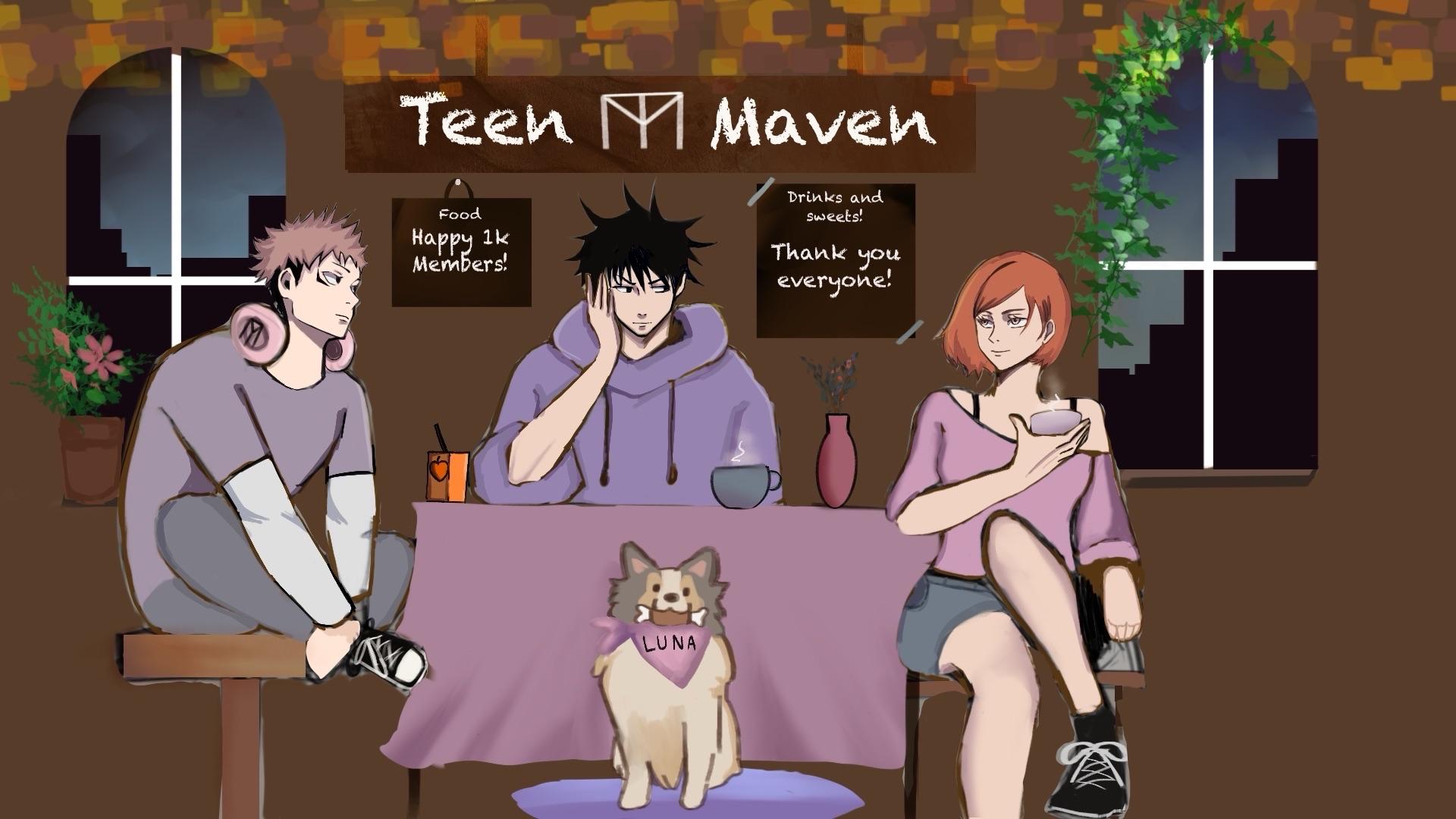 Discovery splash banner for Teen Maven | Hangout • Teen • Social • Chill Discord server
