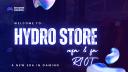 Discovery splash banner for Hydro Store #Valorant & Roblox Discord server