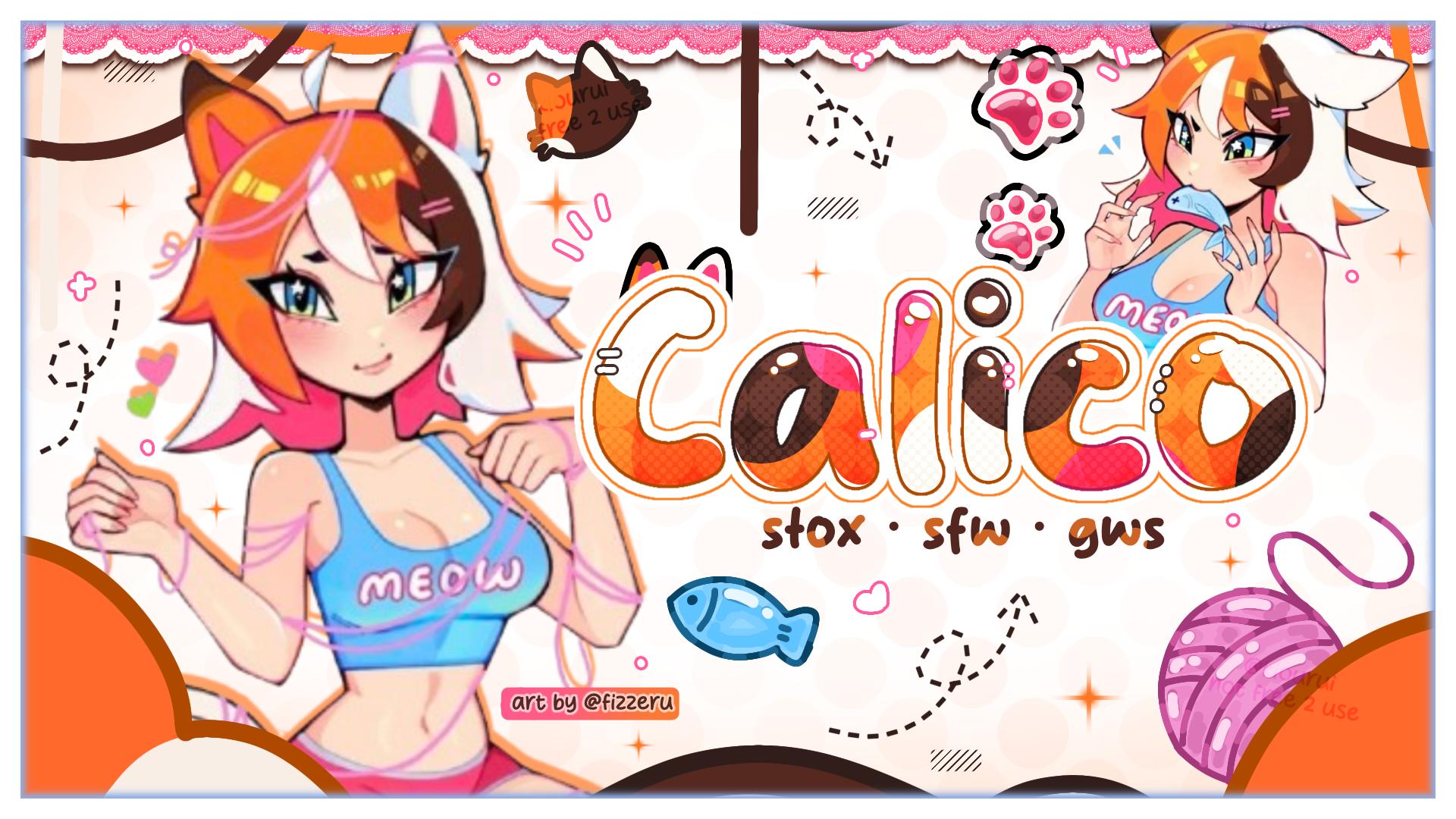 Discovery splash banner for calico 🐾 .ᐟ◞ Discord server