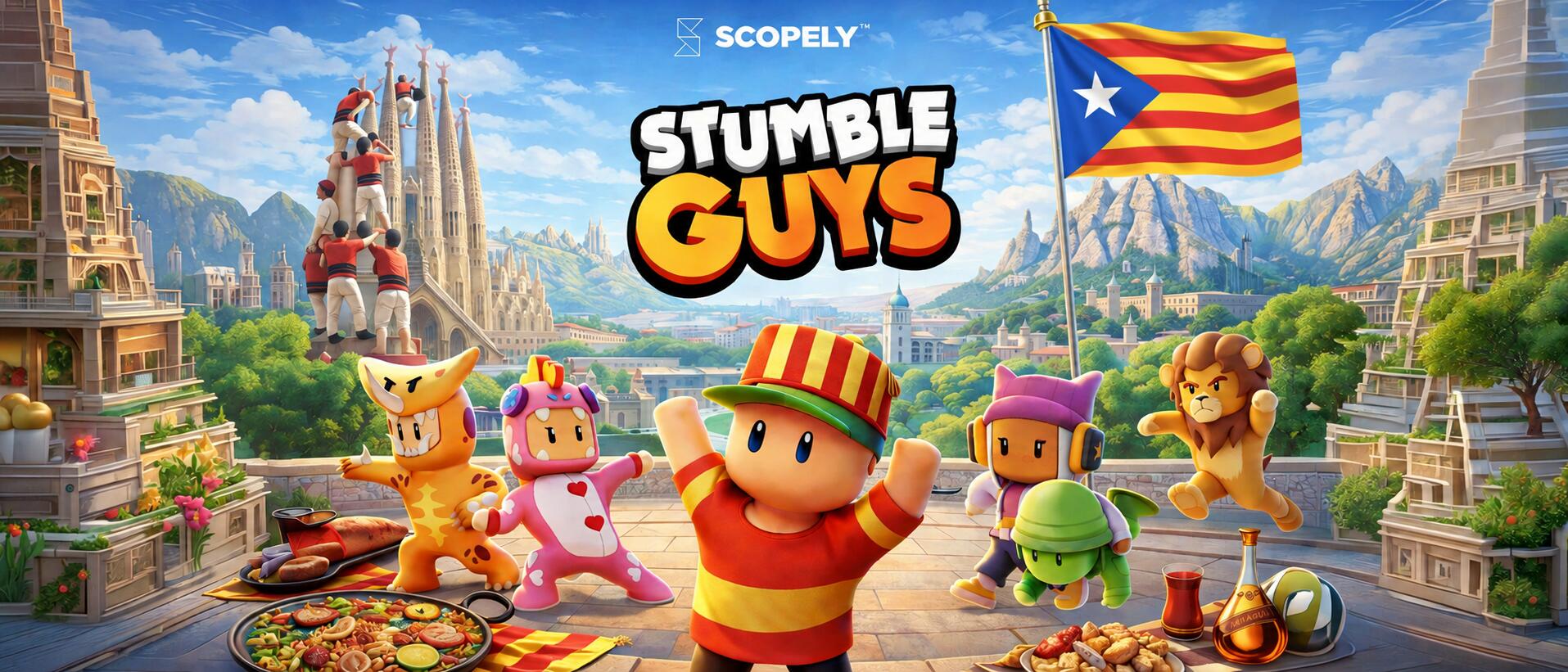 Discovery splash banner for Stumble Guys Catalan Discord server