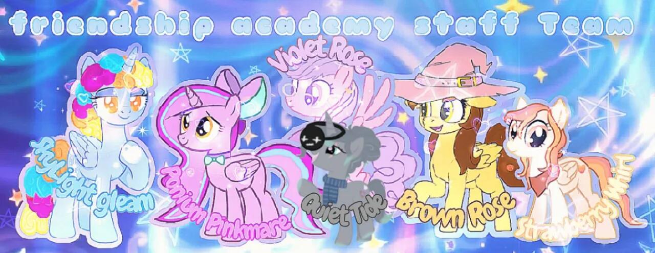 Discovery splash banner for Friendship Academy - MLP Discord server