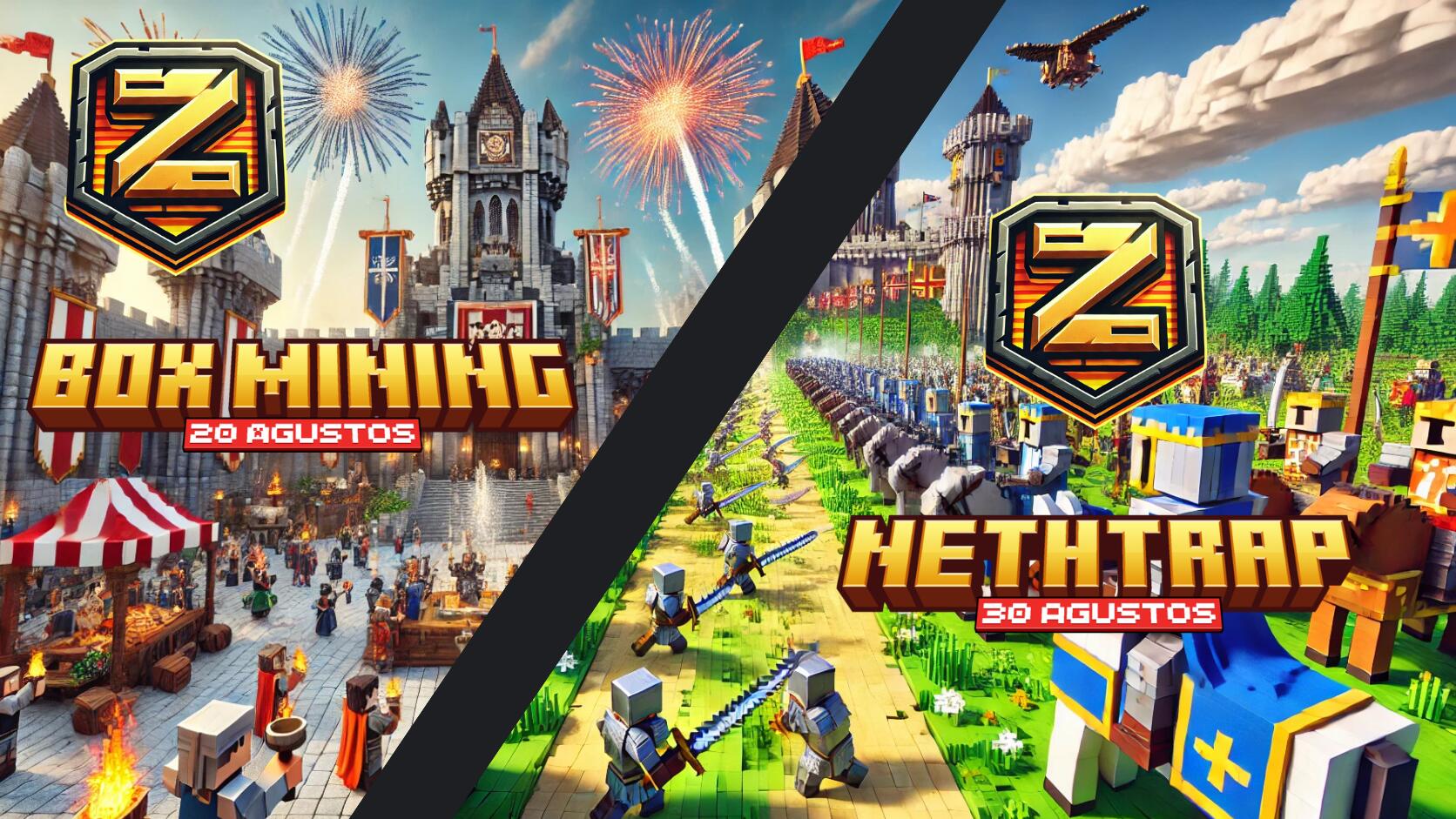 Discovery splash banner for ZenitMC | 1 AGUSTOS TOWNY! Discord server