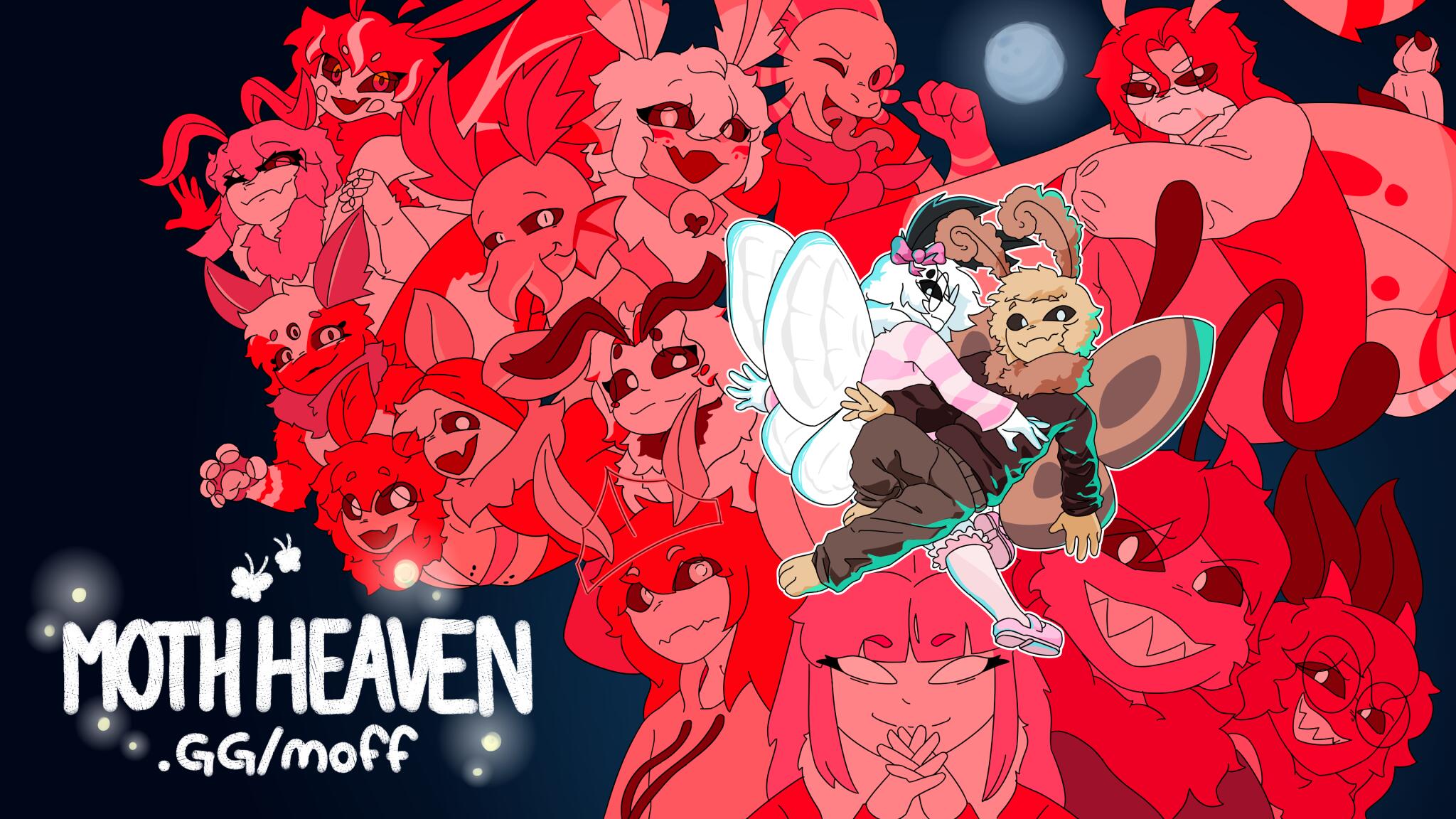 Discovery splash banner for MOTH HEAVEN Discord server