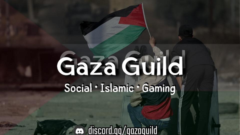 Discovery splash banner for WeAreGaza | .gg/gazaguild Discord server