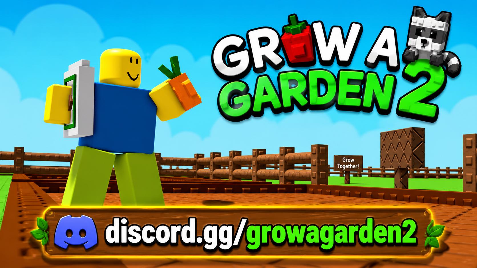 Discovery splash banner for Grow A Garden 2 - GAG 2 Discord server