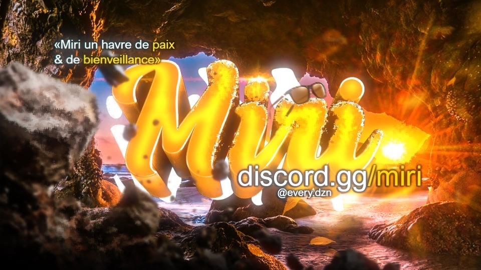 Discovery splash banner for Miri Discord server