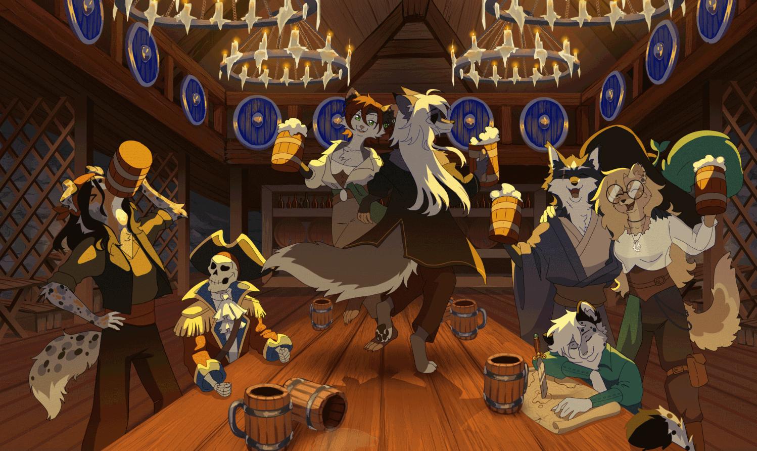 Discovery splash banner for The Tattered Tail Discord server