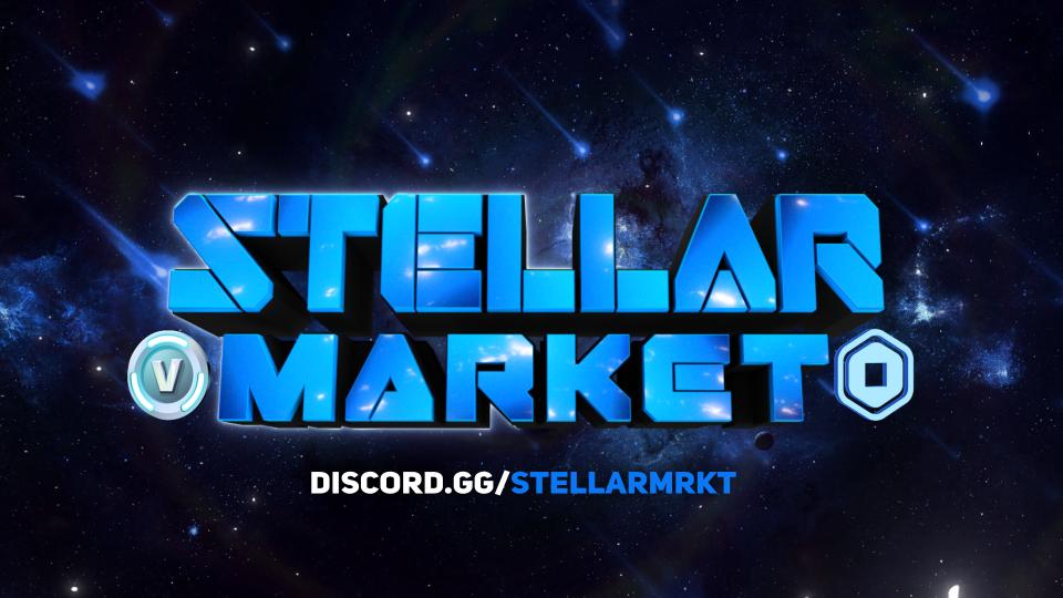 Discovery splash banner for Stellar Market #1 Cheap Fortnite VBucks Fortnite Accounts Roblox Robux RBX Roblox Fortnite Valorant Discord server