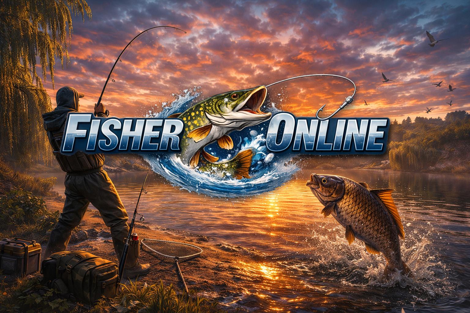 Discovery splash banner for Fisher Online Discord server