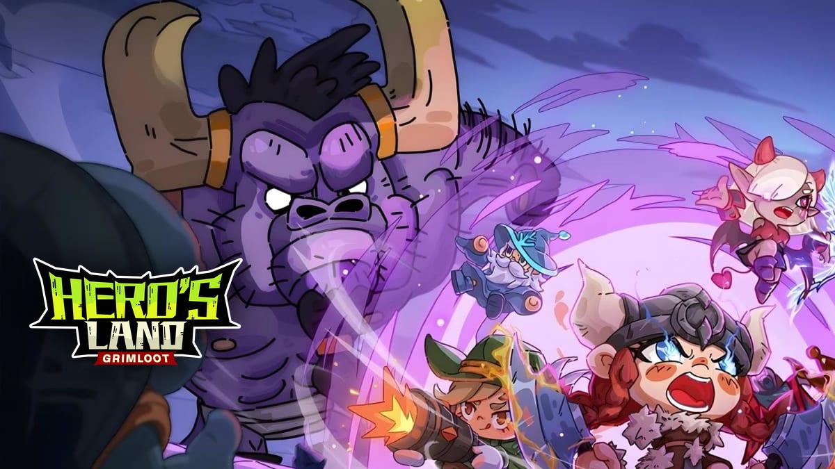 Discovery splash banner for Hero's Land: GrimLoot Discord server