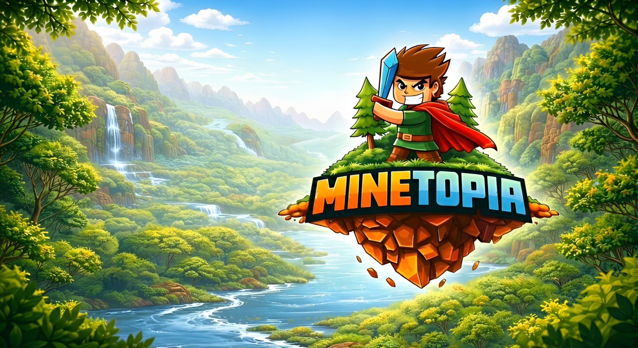 Discovery splash banner for MINETOPIA Discord server