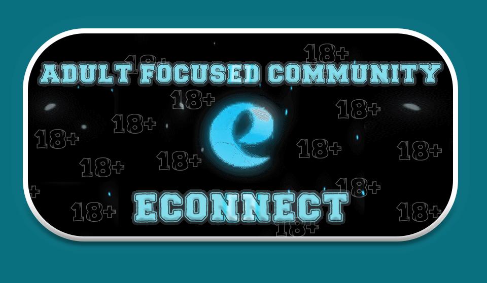 Discovery splash banner for E connect ⥠| Adultă»DMă»Chată»Socială»SFW Datingă»Gamingă»Anime Discord server