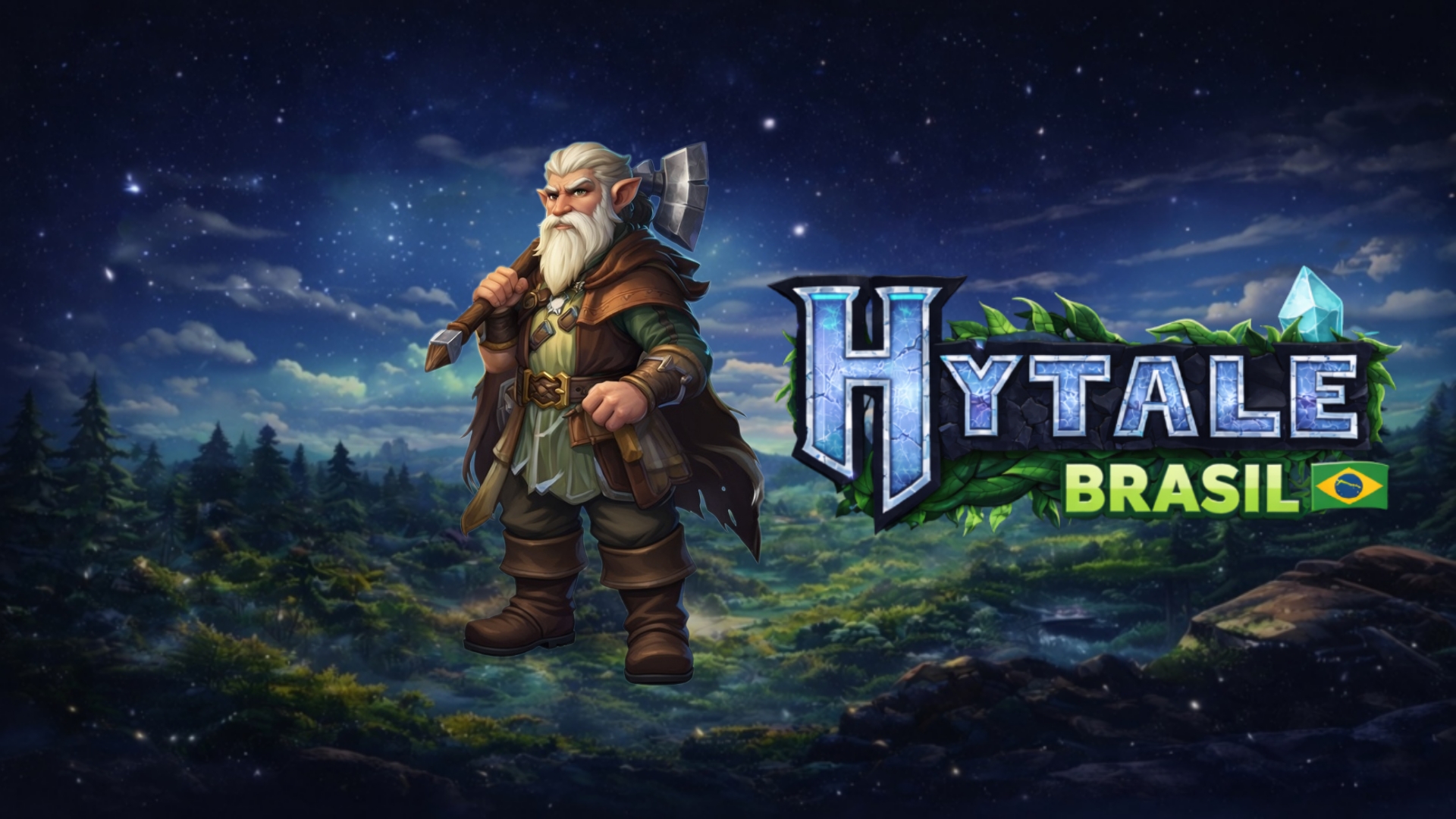 Discovery splash banner for Hytale Brasil Discord server