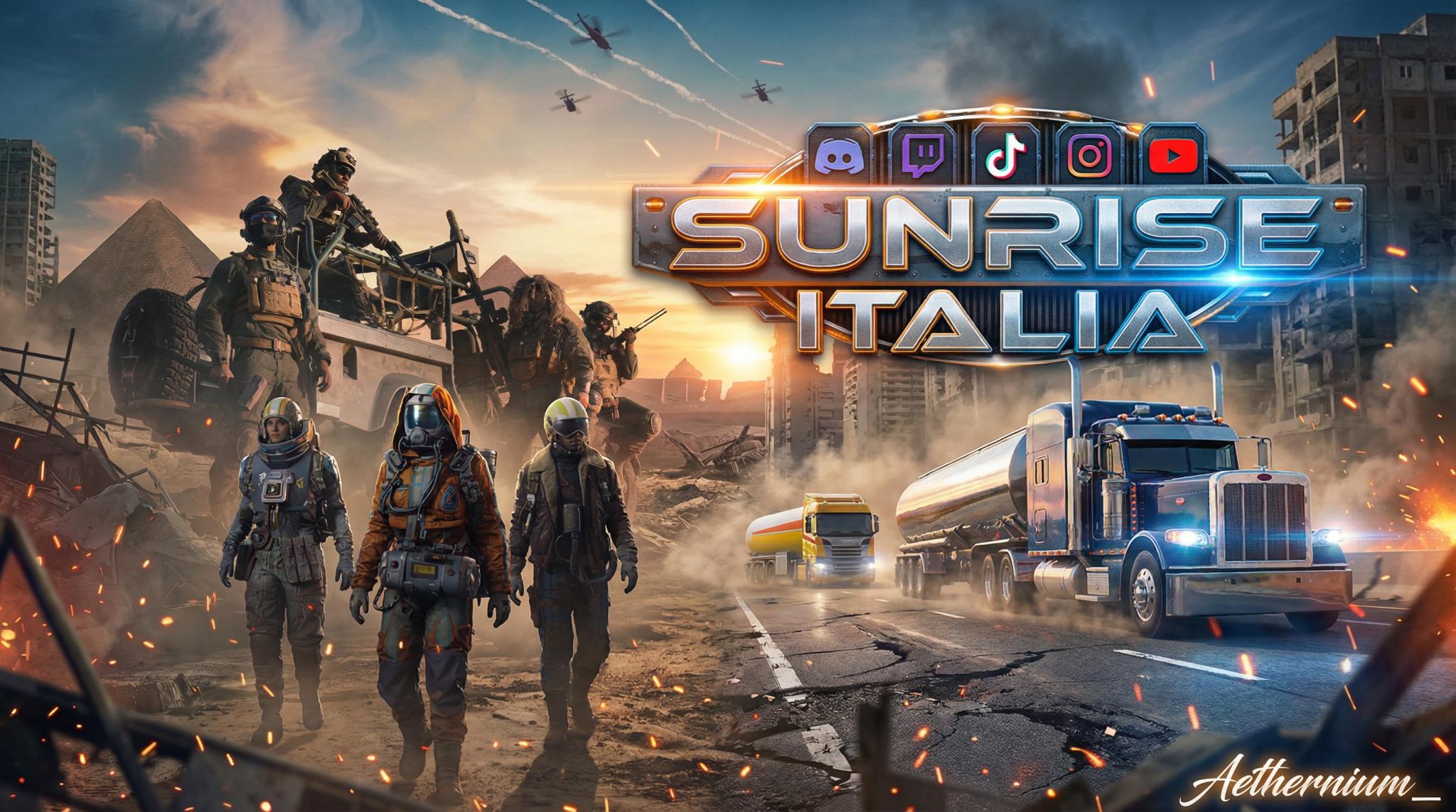 Discovery splash banner for Sunrise Italia - Multigaming Discord server