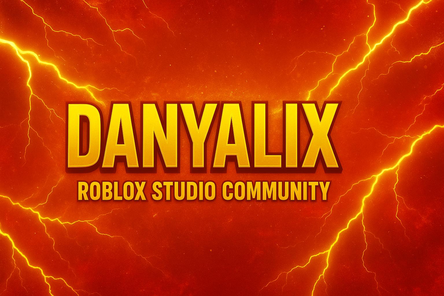 Discovery splash banner for Danyalix I roblox studio community Discord server