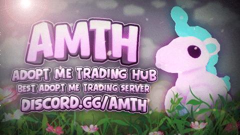 Discovery splash banner for Adopt Me Trading Hub Discord server