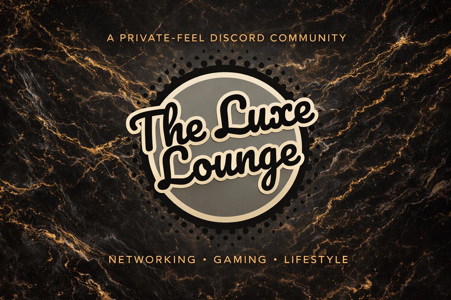 Discovery splash banner for The Luxe Lounge Discord server
