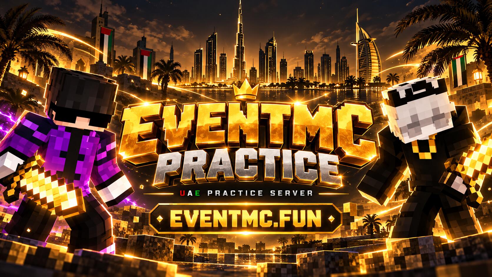 Discovery splash banner for EventMC Practice Discord server