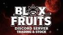 Discovery splash banner for Blox Fruits Trading & Stock Discord server