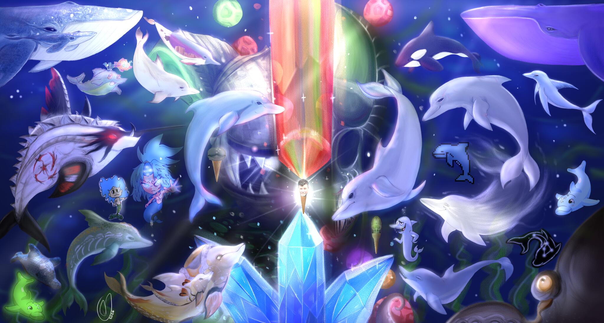 Discovery splash banner for Ecco the Dolphin Discord server