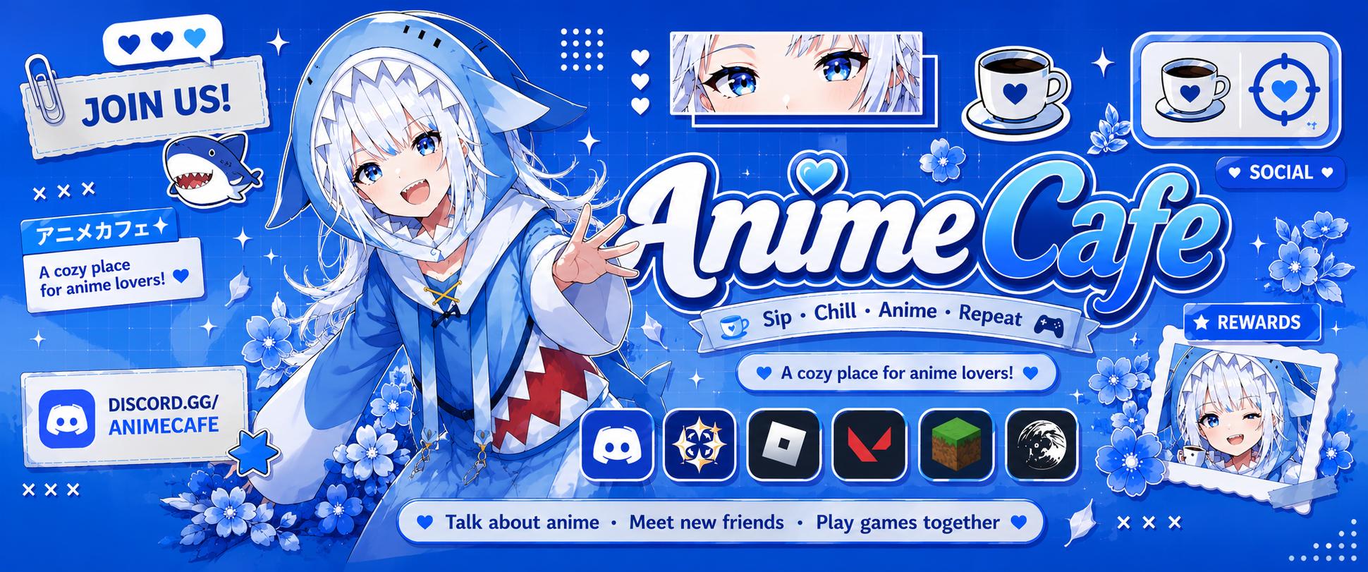 Discovery splash banner for Anime cafe Discord server