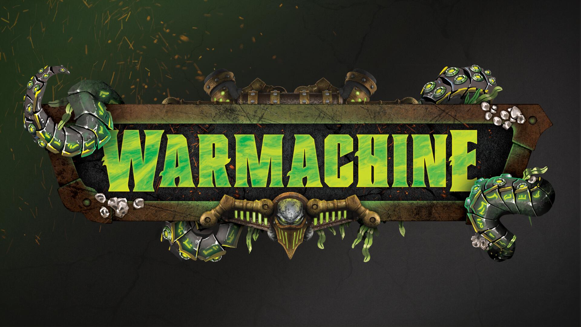 Discovery splash banner for Warmachine Discord server