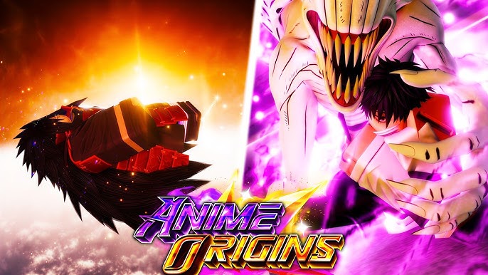 Discovery splash banner for Anime Origins Roblox | unofficial Community Discord server