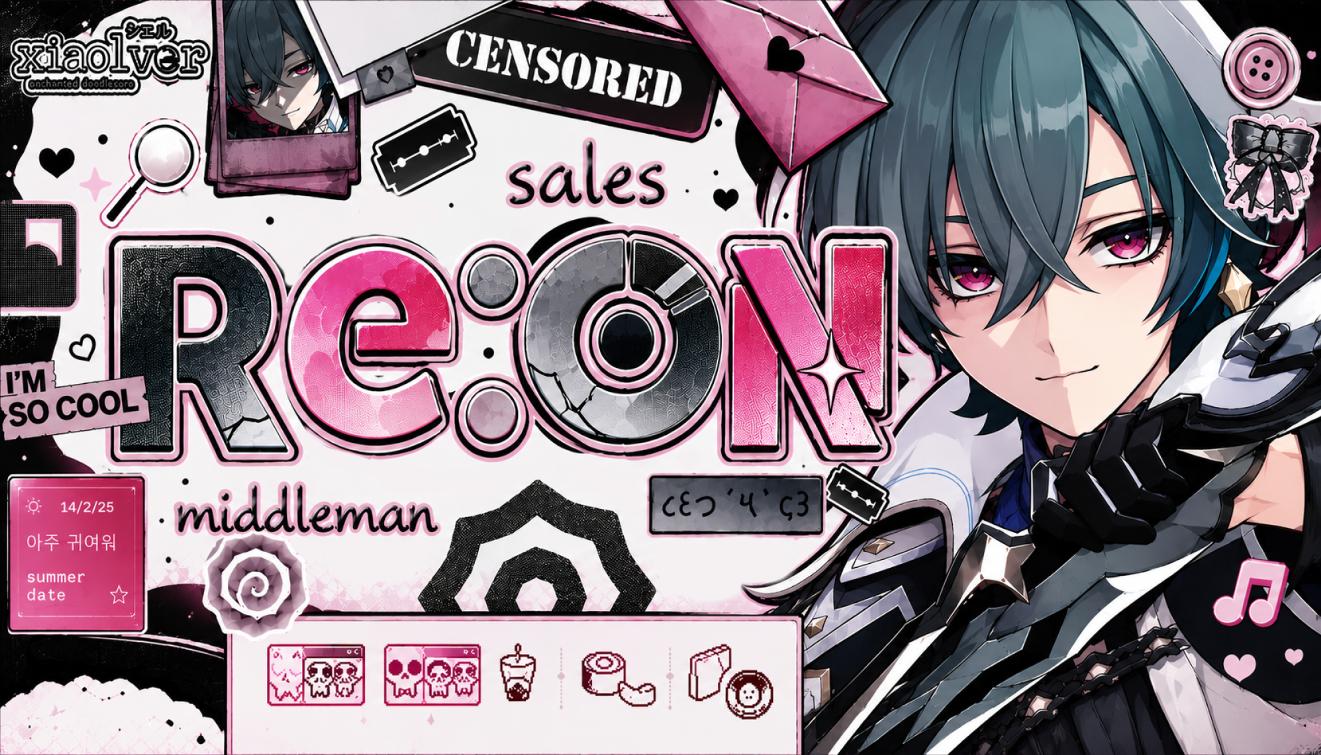 Discovery splash banner for 🩸𓏼 ঌ re:on ゛ genshin゛ trades゛ mm 𓈒୧ Discord server