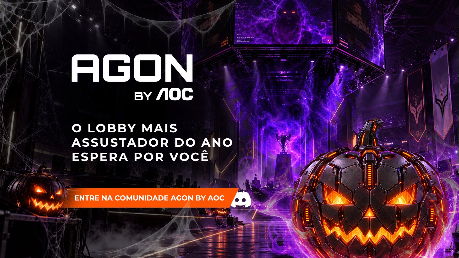 Discovery splash banner for AGON by AOC Discord server