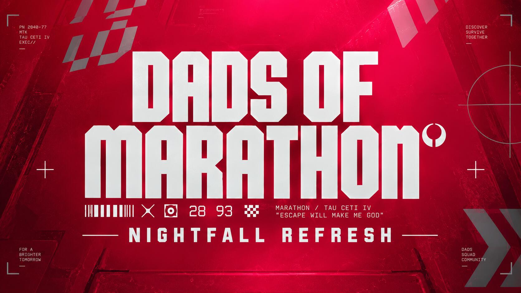 Discovery splash banner for Dads of Marathon Discord server