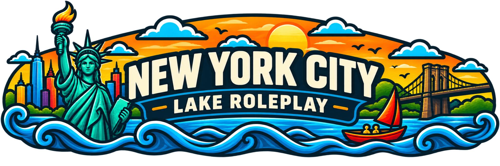 Discovery splash banner for New York City Lake Roleplay Discord server