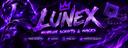 Discovery splash banner for lunex hack Discord server