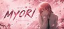Discovery splash banner for Myori ⸗ Anime • Manga • Sohbet Discord server