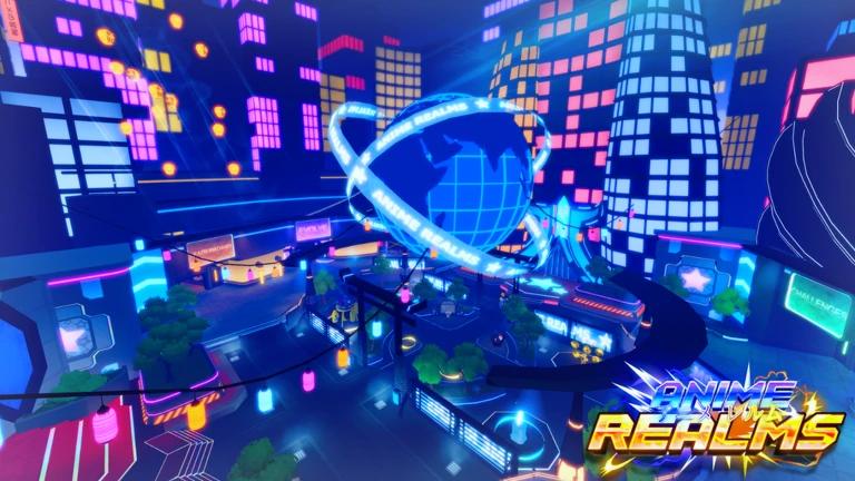 Discovery splash banner for Anime Realms X | Roblox Discord server