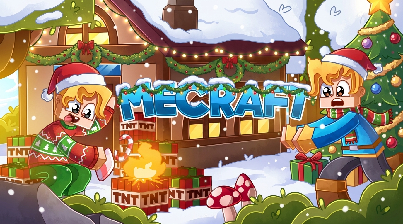 Discovery splash banner for MeCraft Discord server