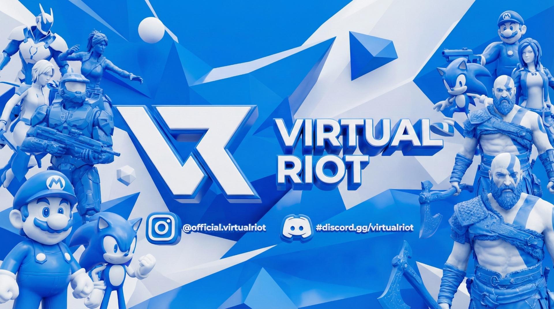 Discovery splash banner for Virtual Riot 🔥 Discord server