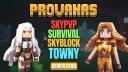 Discovery splash banner for Provanas | Minecraft #Towny #Skyblock #Survival #PvP Discord server