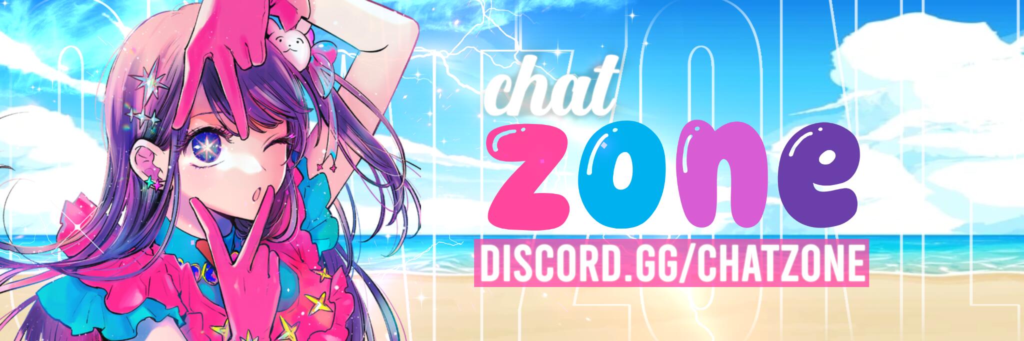 Discovery splash banner for Chatzone | Ask to DM • Social • Active VC • Anime • Friends • Egirls • Ask2Dm • Non Dating • Emojis Discord server