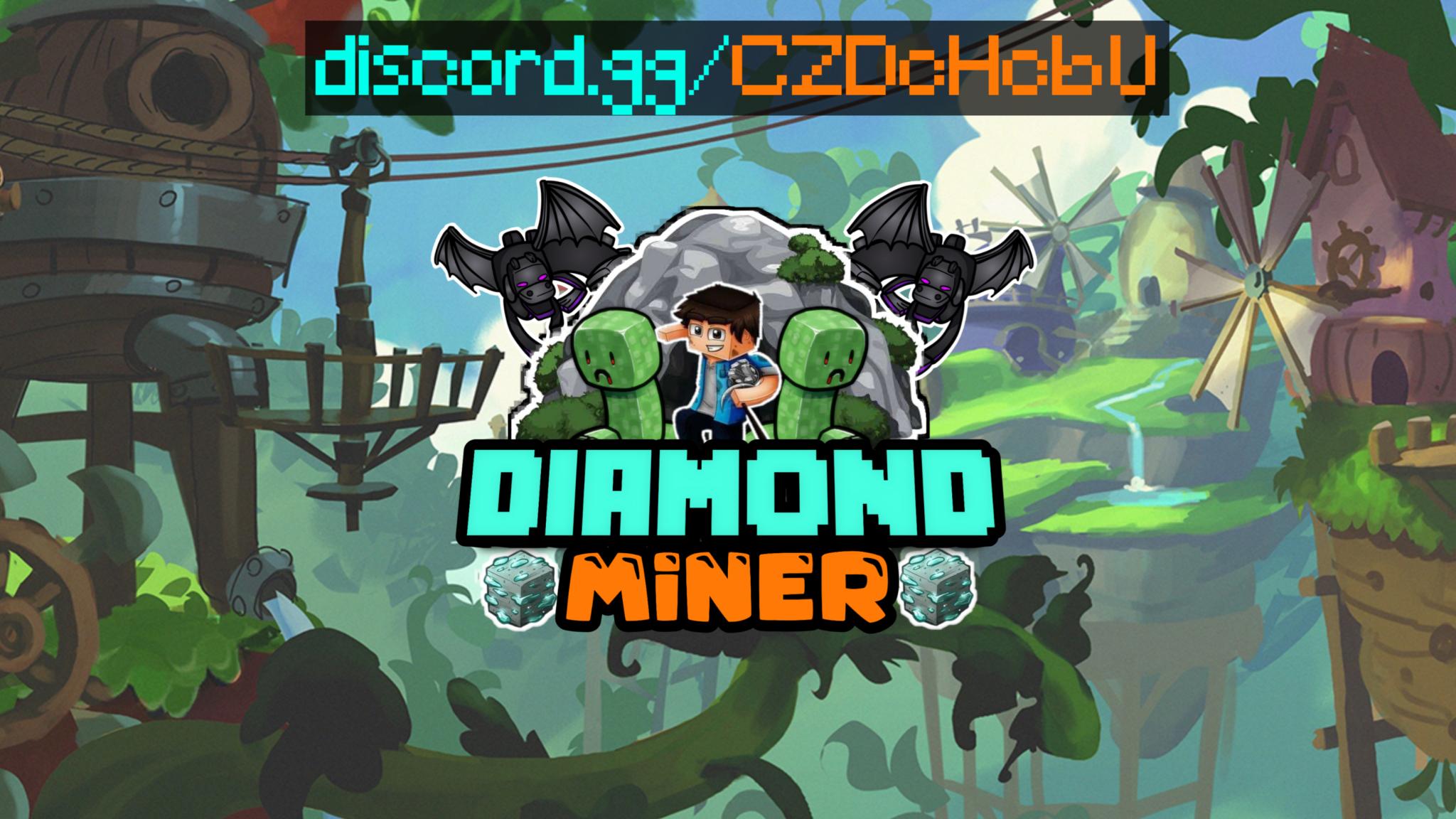 Discovery splash banner for 💎 DiamondMiner • Minecraft Server Discord server