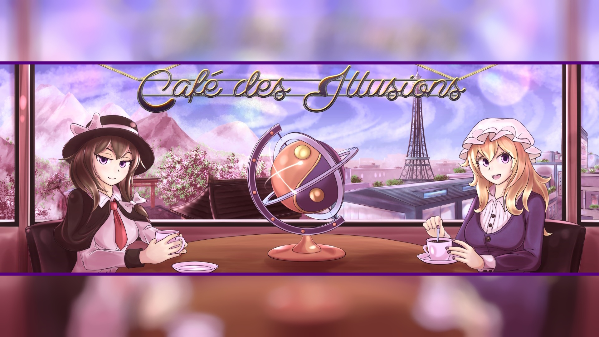 Discovery splash banner for Café des Illusions (Touhou Project et Fumo 🇫🇷) Discord server