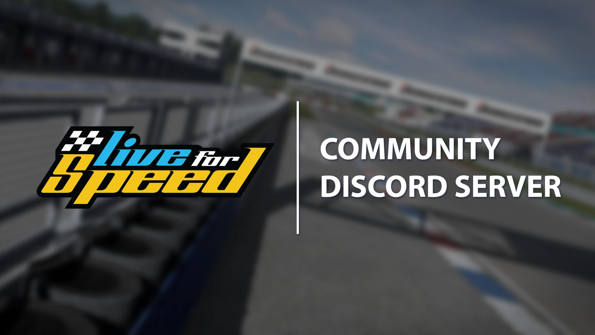 Discovery splash banner for Live for Speed Discord server