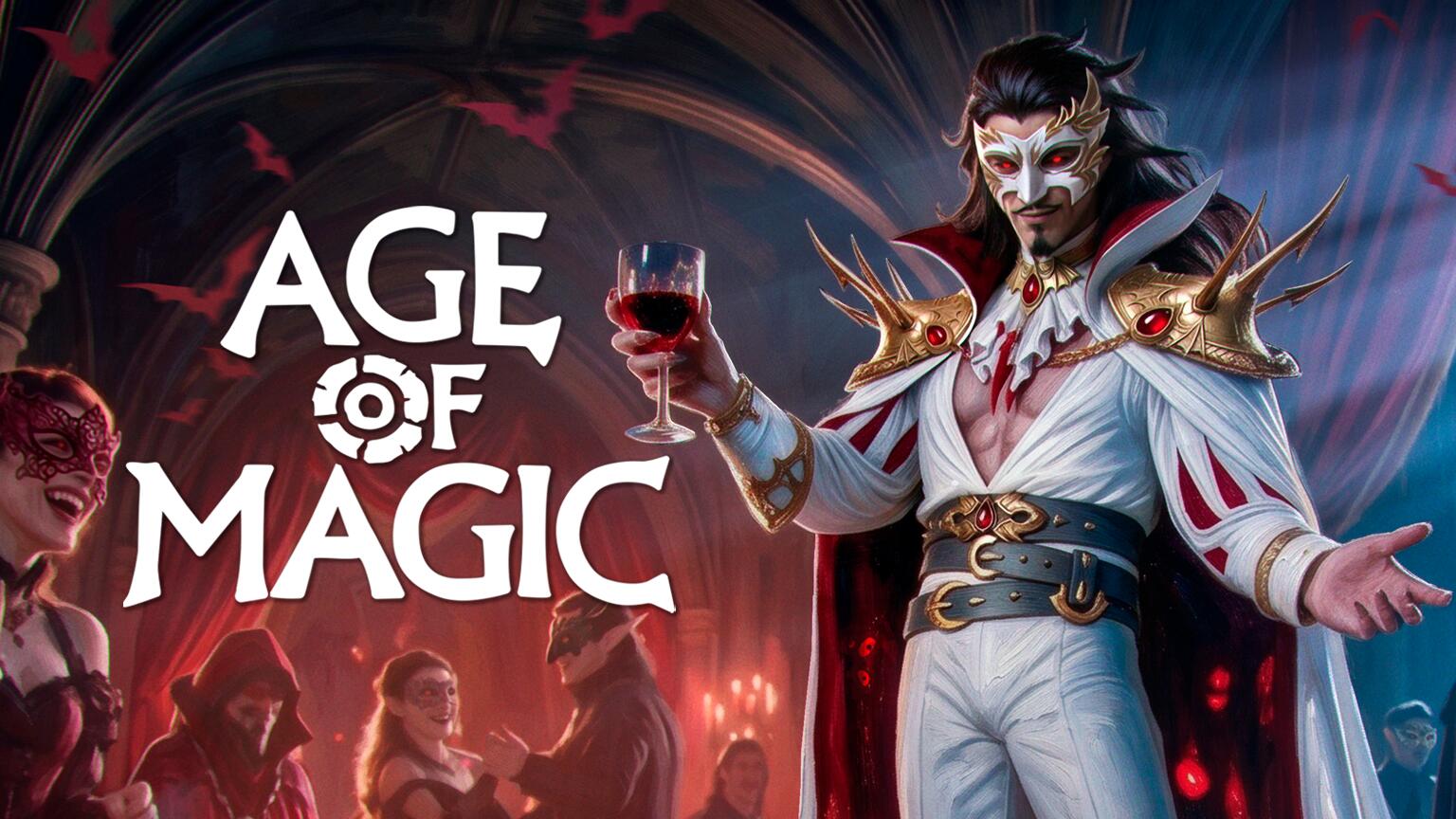 Discovery splash banner for Age of Magic Discord server