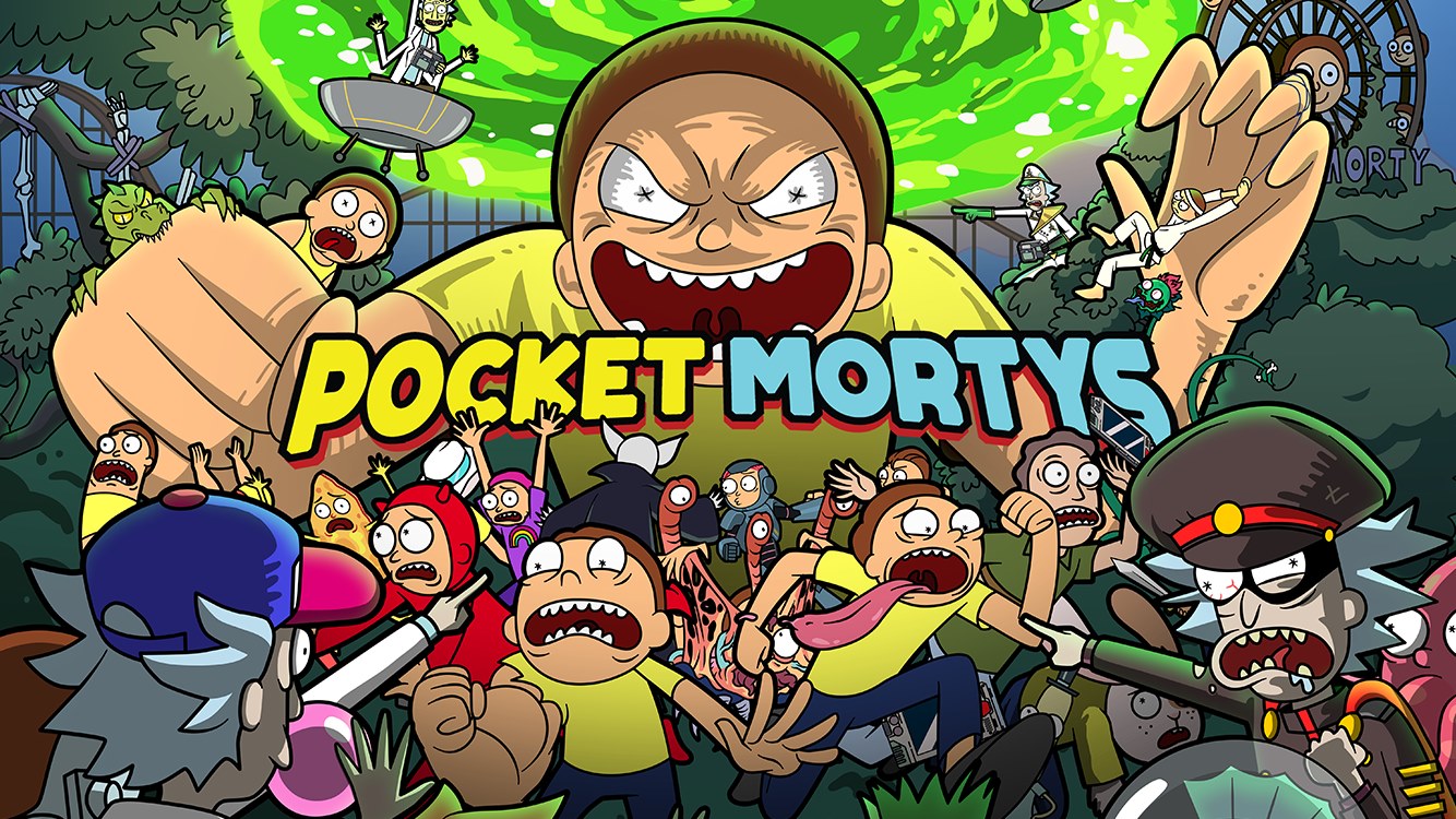 Discovery splash banner for Pocket Mortys Discord server