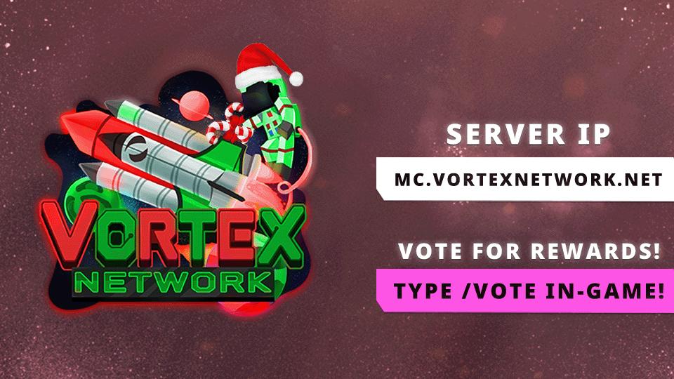 Discovery splash banner for Vortex Network Discord server