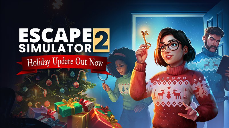 Discovery splash banner for ESCAPE SIMULATOR by Pine Studio Discord server