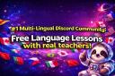 Discovery splash banner for Language Sloth Discord server