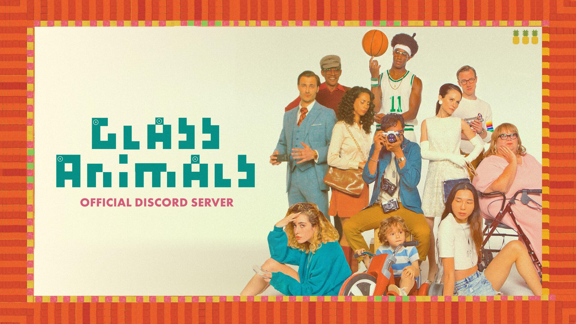 Discovery splash banner for Glass Animals Discord server