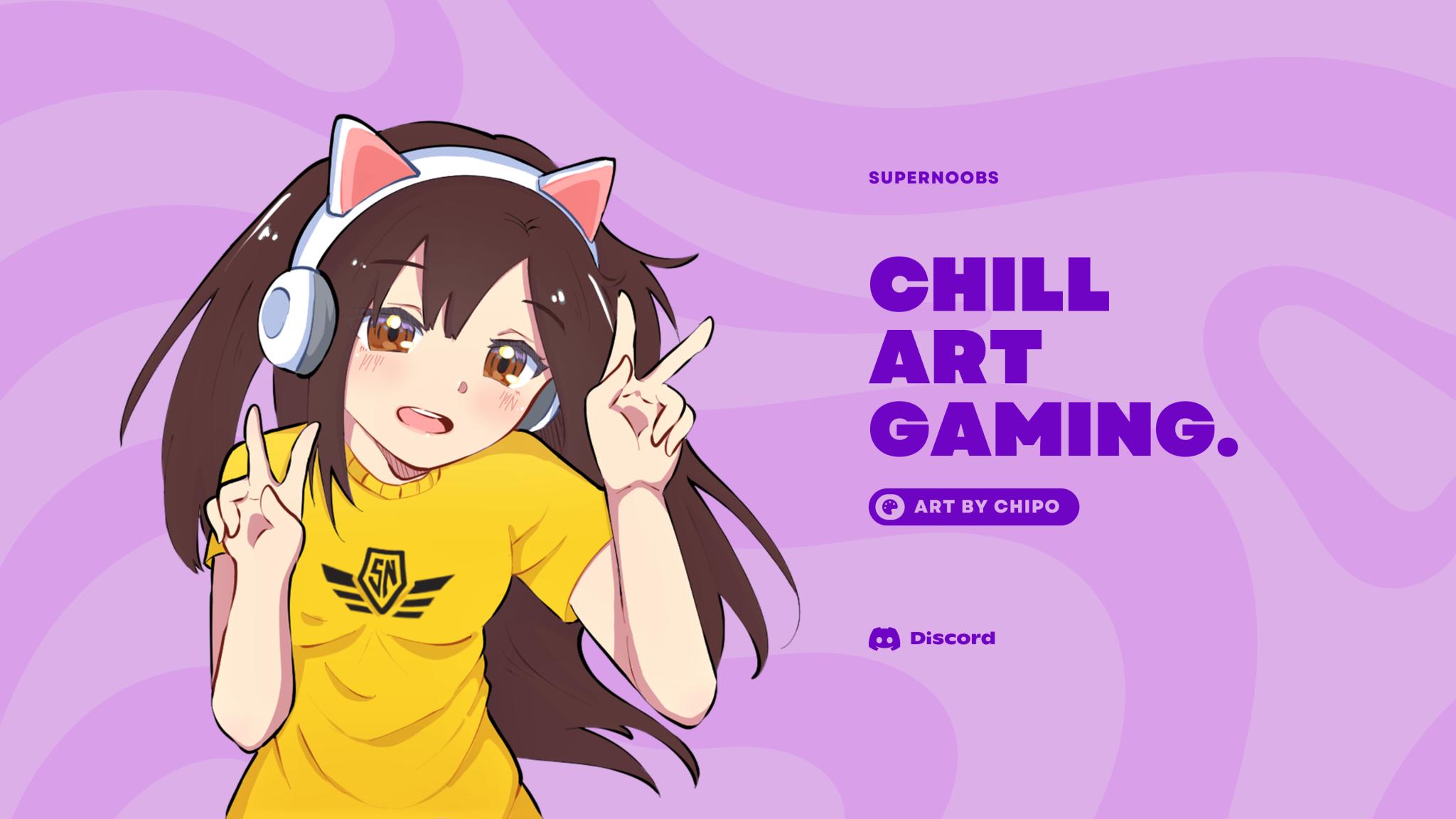 Discovery splash banner for Supernoobs - Chill, Art, Design & Gaming Discord server